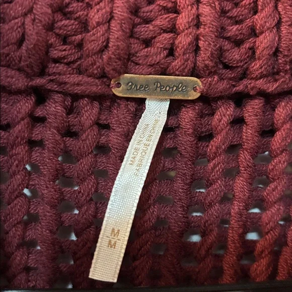 Free People Deep Red Mockneck Sweater - Picture 5 of 8